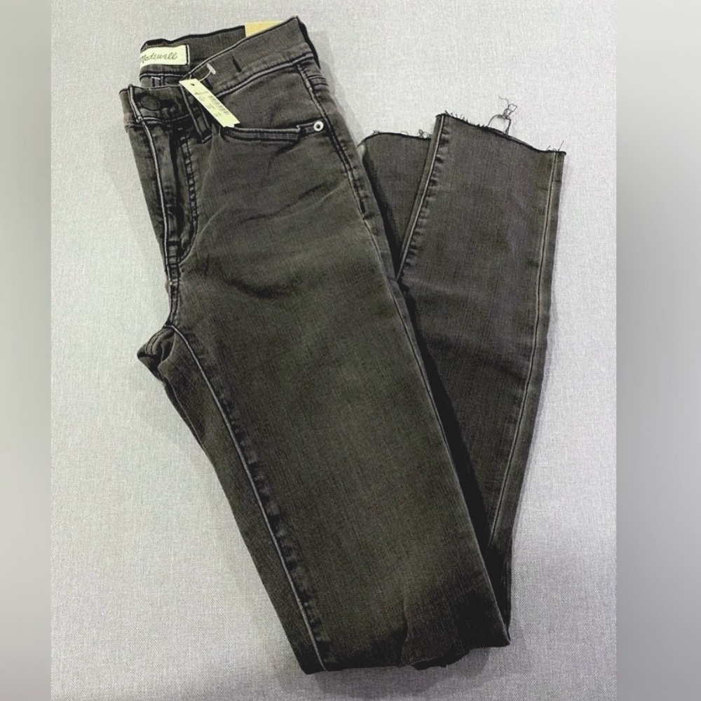 Madewell High Rise Skinny Jeans 24 NWT Washed Black Distressed Magic Pockets - Picture 8 of 8